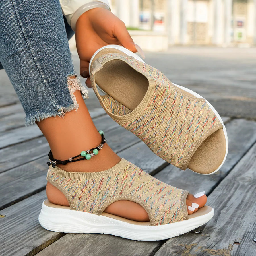 Peep Toe Flats Sandals Apparel and Accessories
