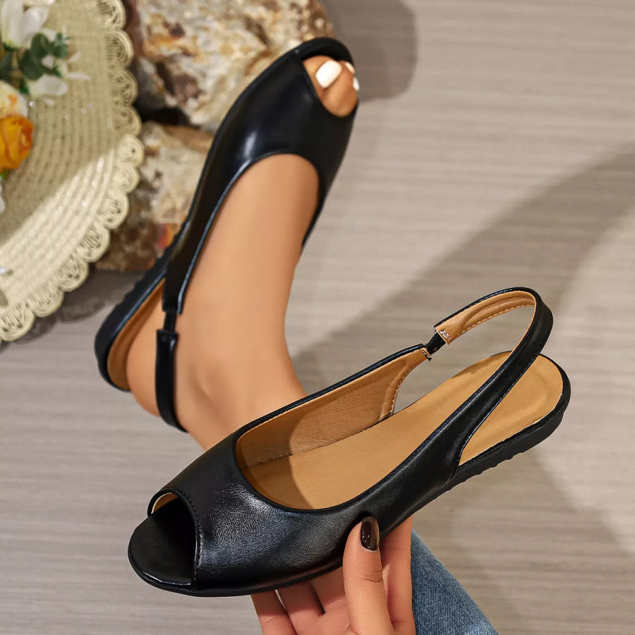Peep Toe Flats Sandals Apparel and Accessories