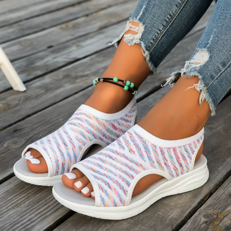 Peep Toe Flats Sandals Apparel and Accessories