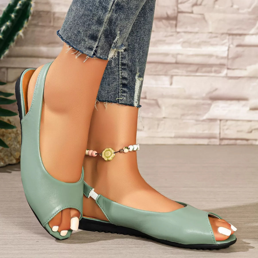 Peep Toe Flats Sandals Apparel and Accessories