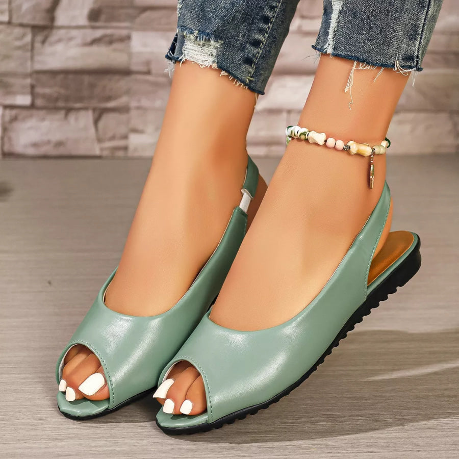 Peep Toe Flats Sandals Apparel and Accessories