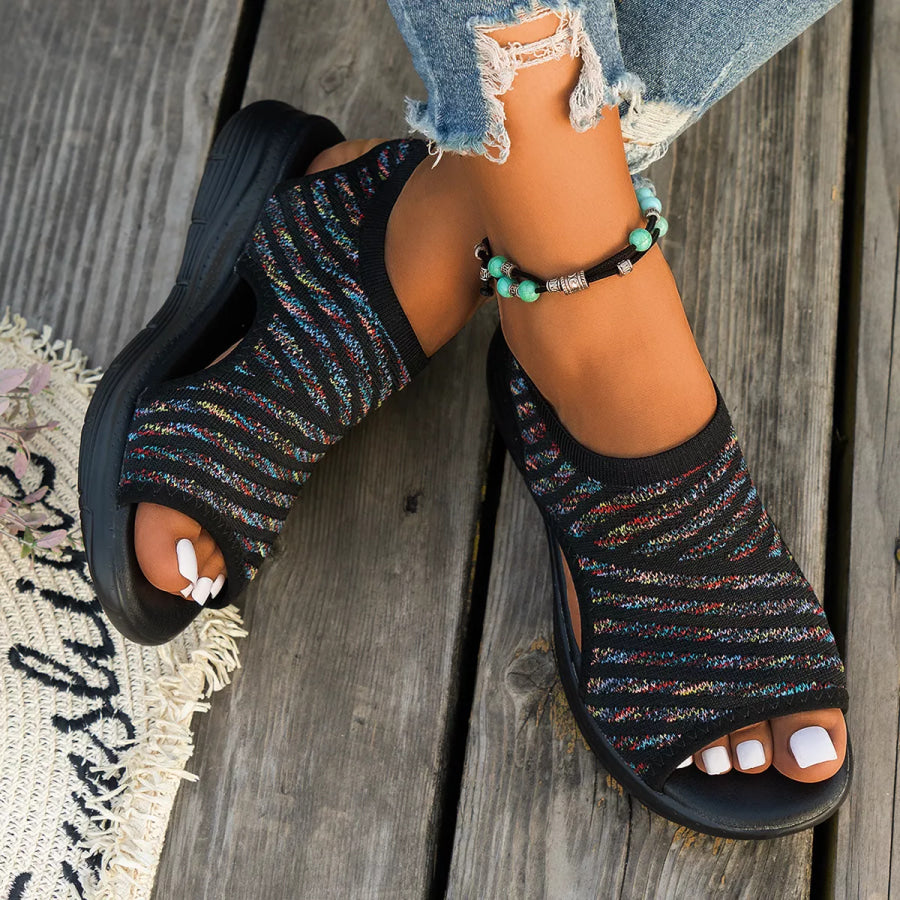 Peep Toe Flats Sandals Apparel and Accessories