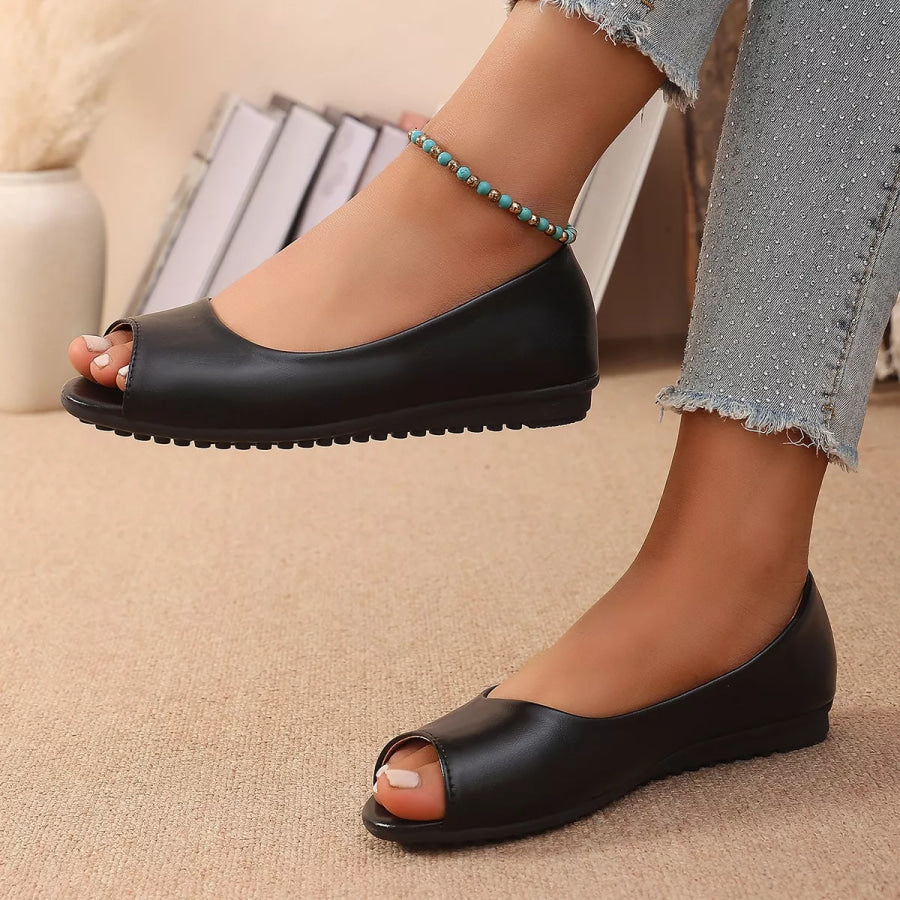Peep Toe Flats Sandals Apparel and Accessories