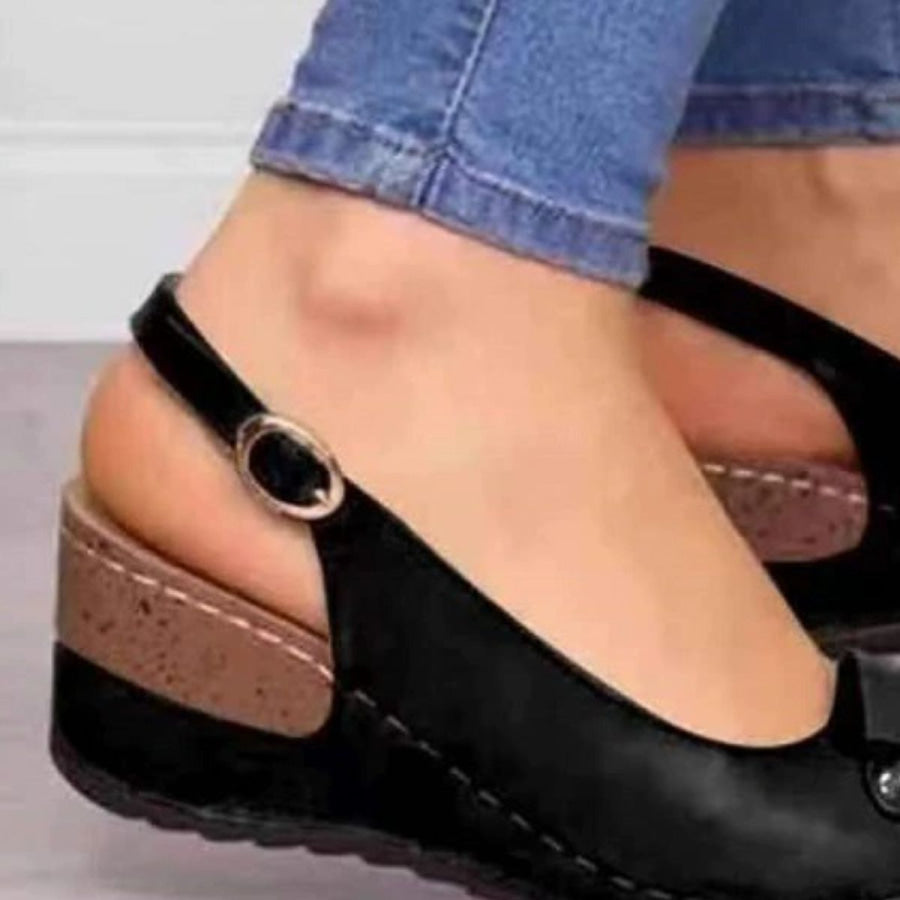 Peep Toe Wedge Sandals Apparel and Accessories