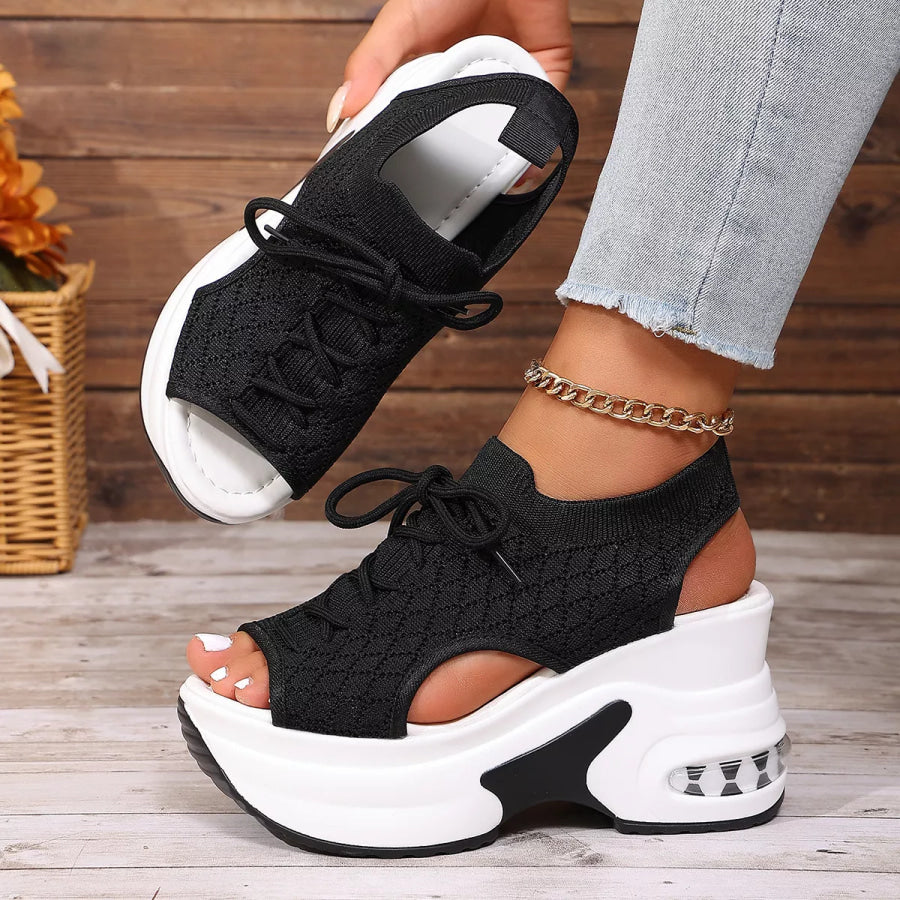 Peep Toe Wedge Sandals Apparel and Accessories