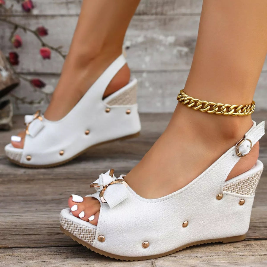 Peep Toe Wedge Sandals Apparel and Accessories