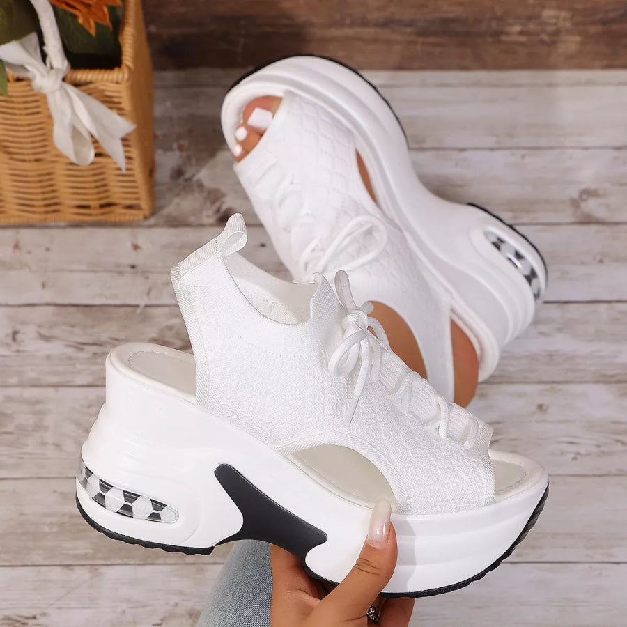 Peep Toe Wedge Sandals Apparel and Accessories