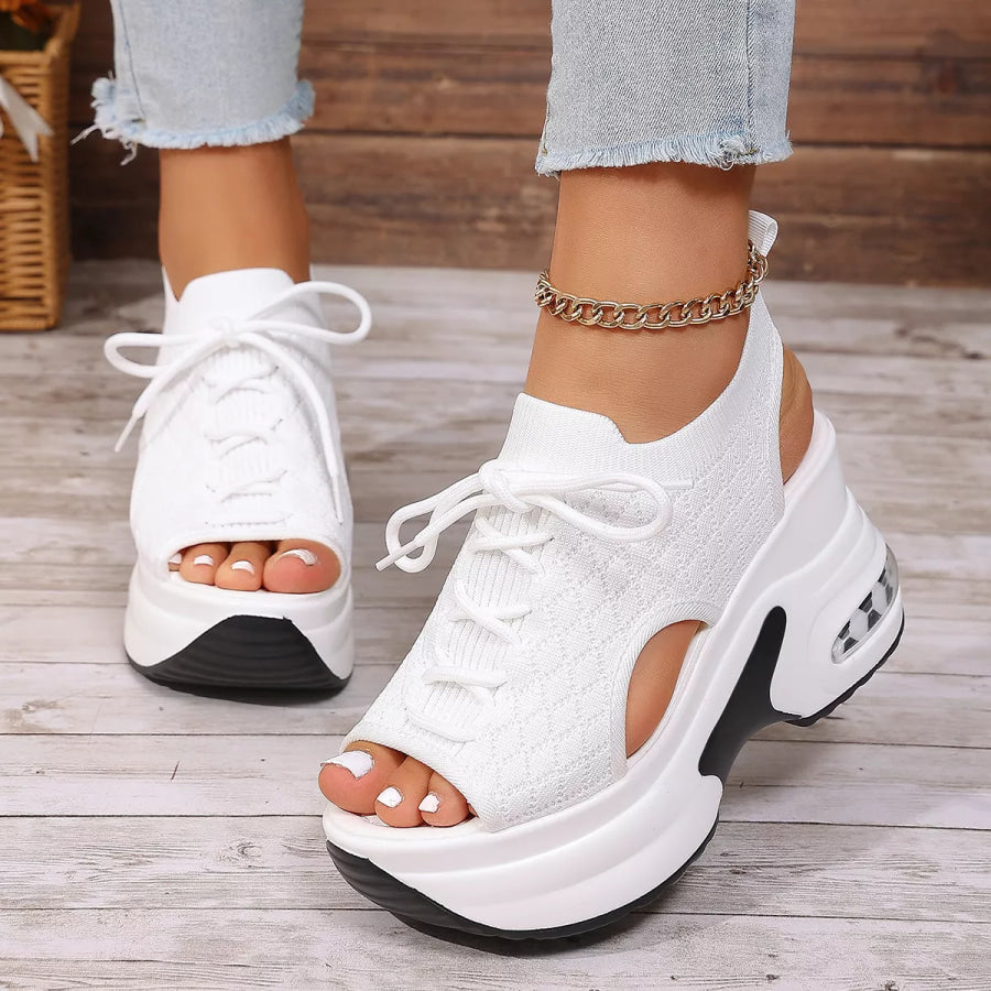 Peep Toe Wedge Sandals Apparel and Accessories
