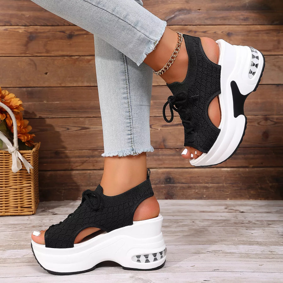 Peep Toe Wedge Sandals Apparel and Accessories