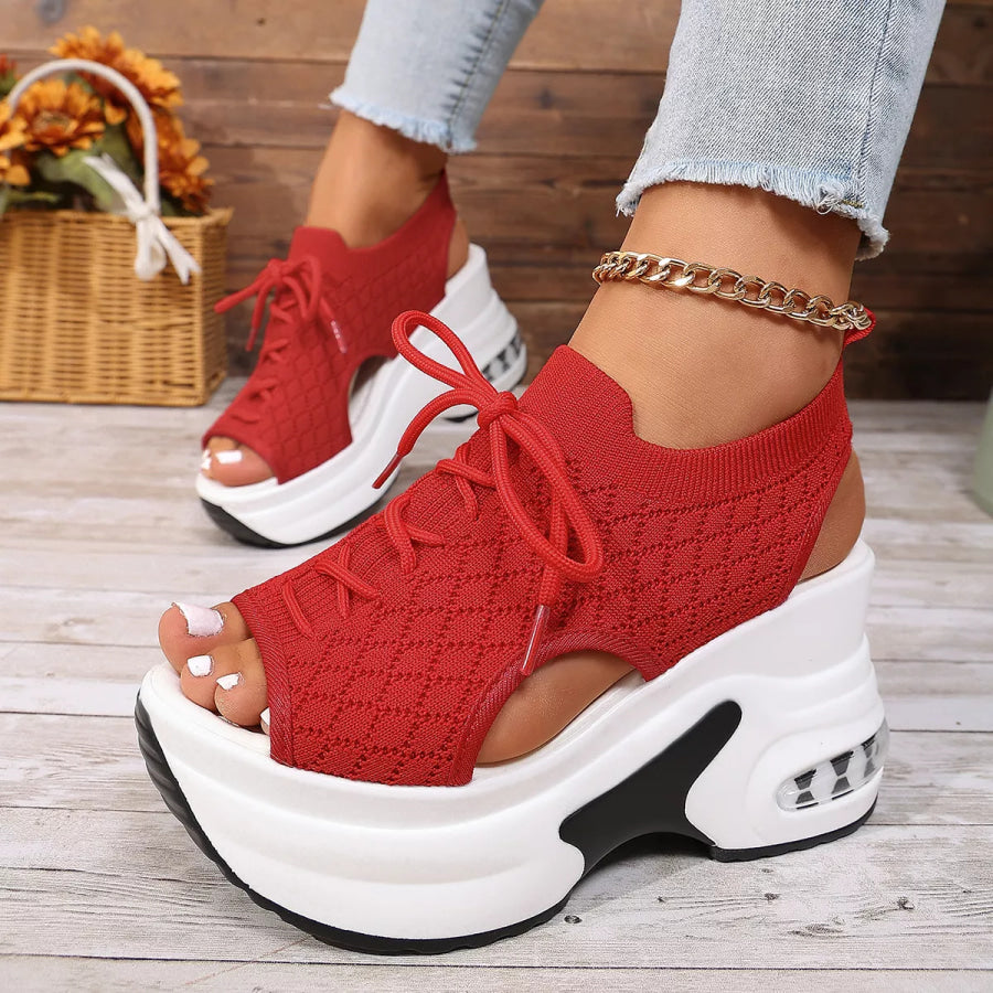 Peep Toe Wedge Sandals Apparel and Accessories