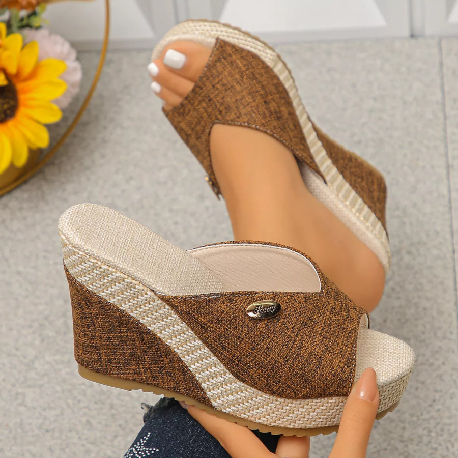Peep Toe Wedge Sandals Apparel and Accessories