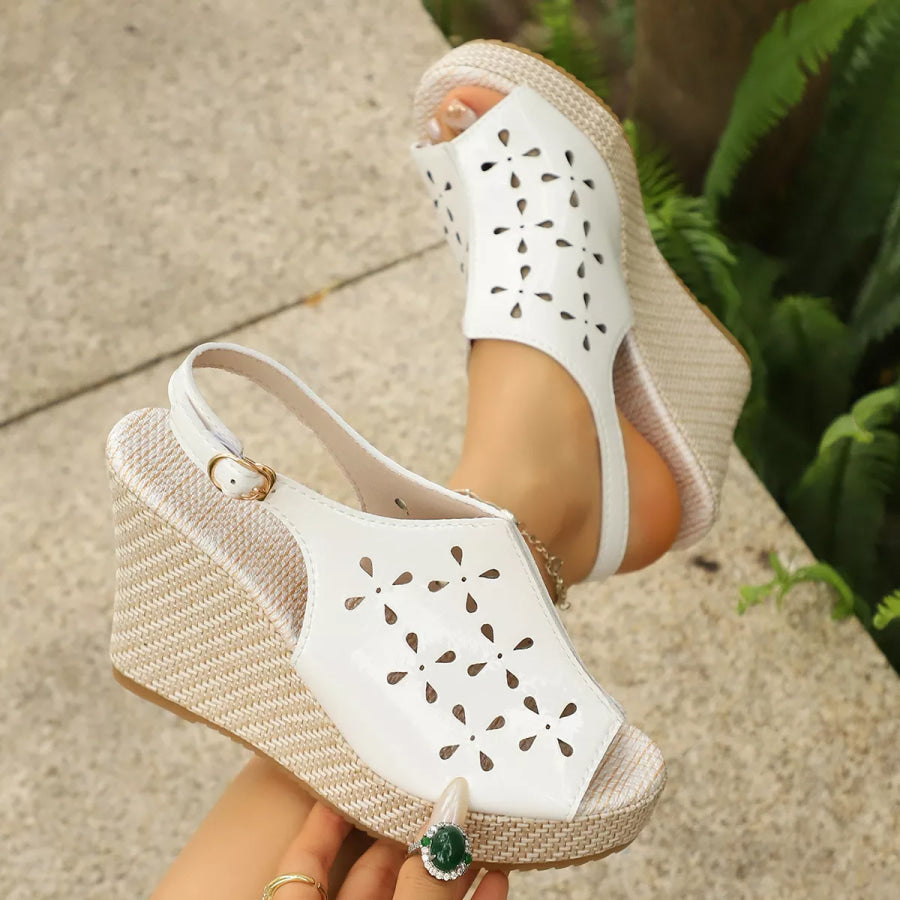 Peep Toe Wedge Sandals Apparel and Accessories