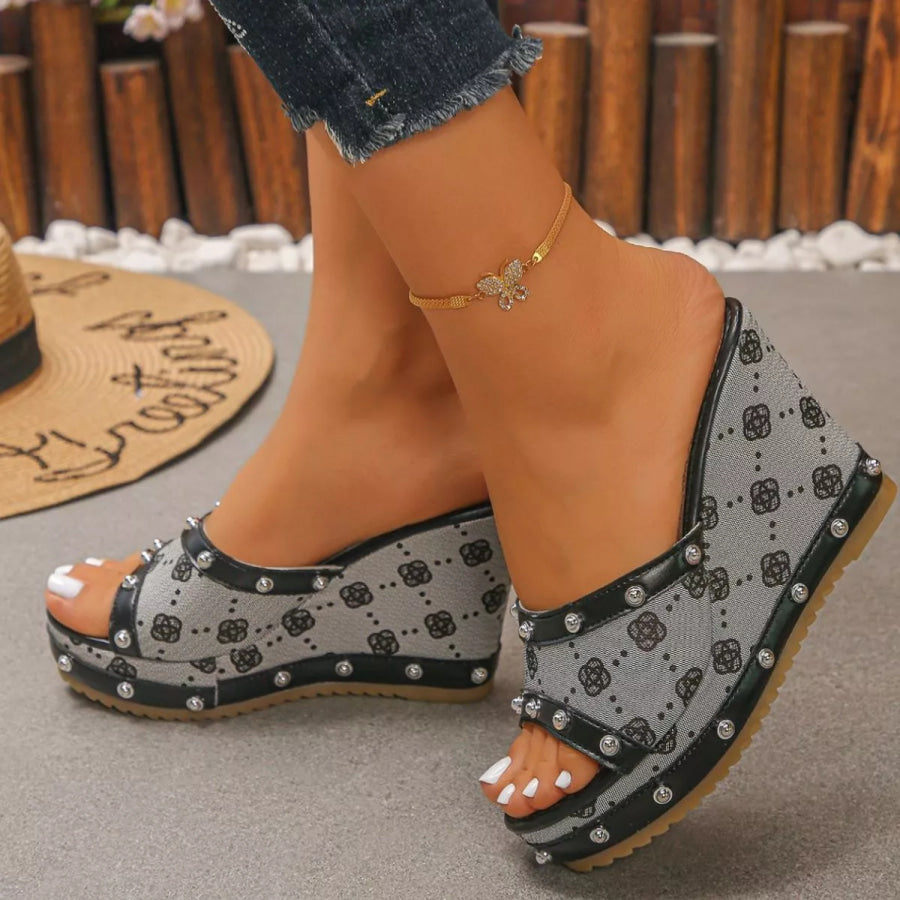 Peep Toe Wedge Sandals Apparel and Accessories