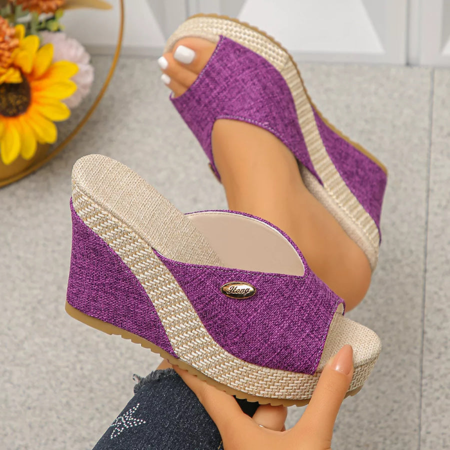 Peep Toe Wedge Sandals Apparel and Accessories