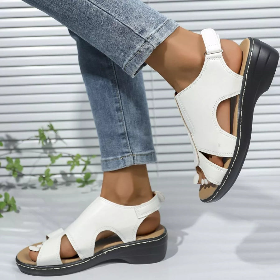 Peep Toe Wedge Sandals Apparel and Accessories