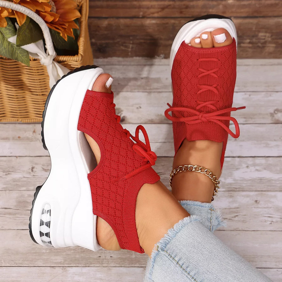 Peep Toe Wedge Sandals Apparel and Accessories