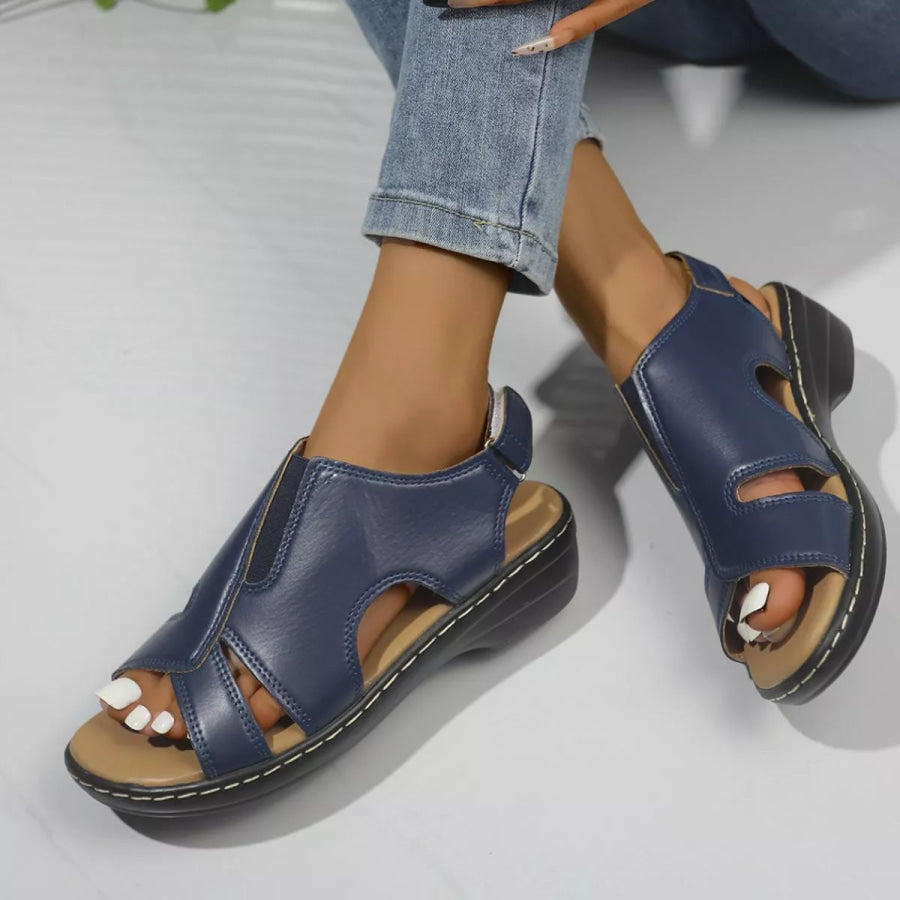 Peep Toe Wedge Sandals Apparel and Accessories