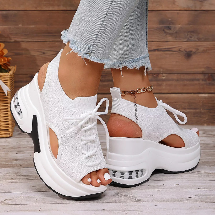 Peep Toe Wedge Sandals Apparel and Accessories