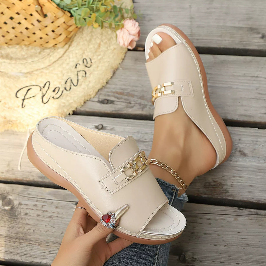 Peep Toe Wedge Sandals Apparel and Accessories