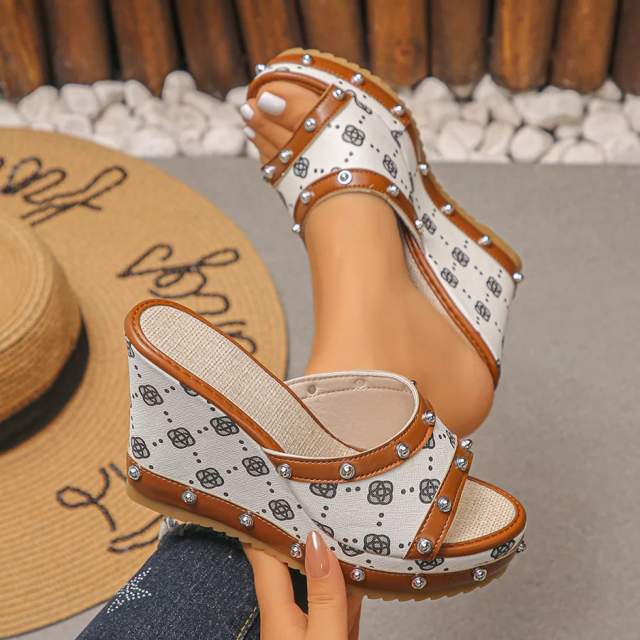 Peep Toe Wedge Sandals Apparel and Accessories