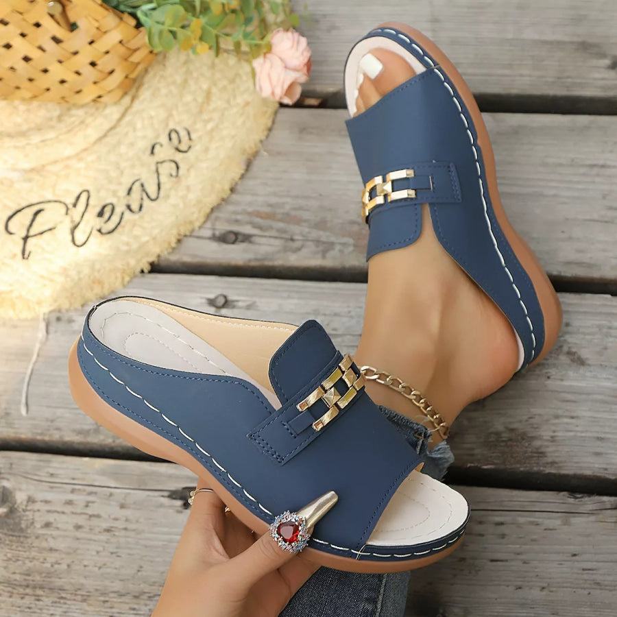 Peep Toe Wedge Sandals Apparel and Accessories