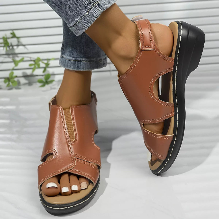 Peep Toe Wedge Sandals Apparel and Accessories
