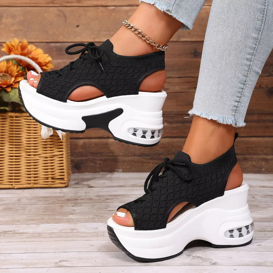 Peep Toe Wedge Sandals Apparel and Accessories