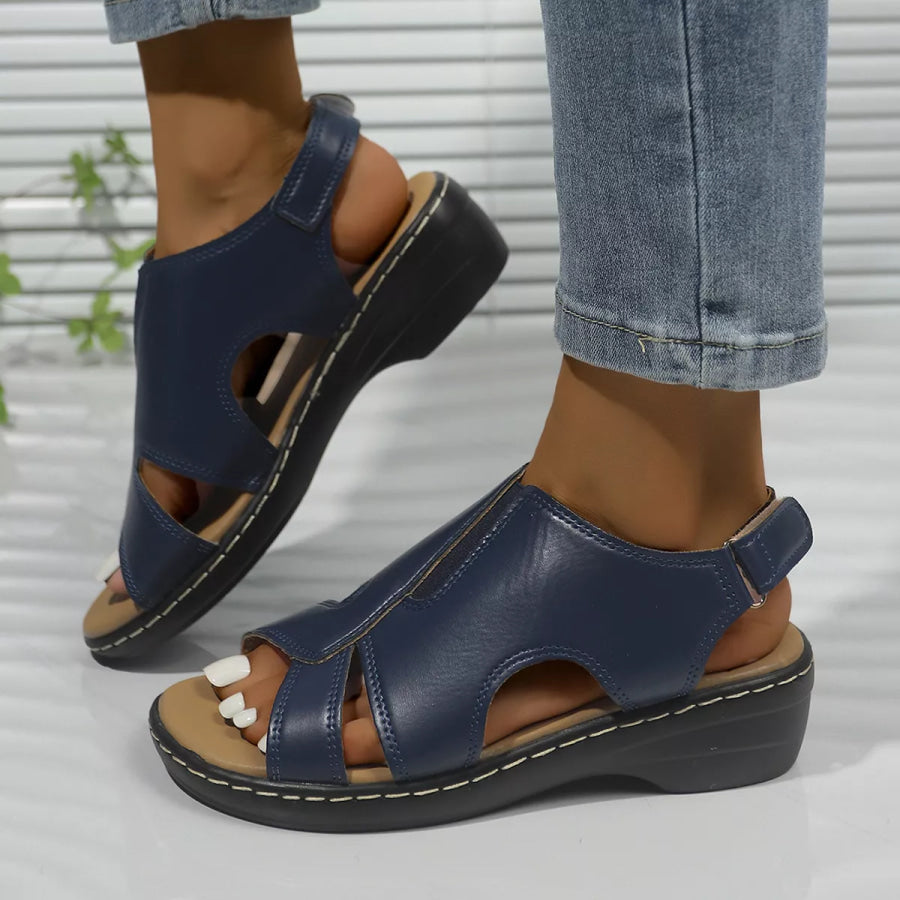 Peep Toe Wedge Sandals Apparel and Accessories