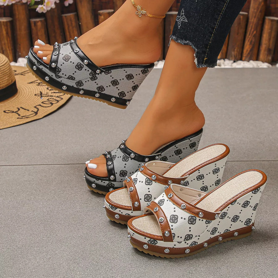 Peep Toe Wedge Sandals Apparel and Accessories