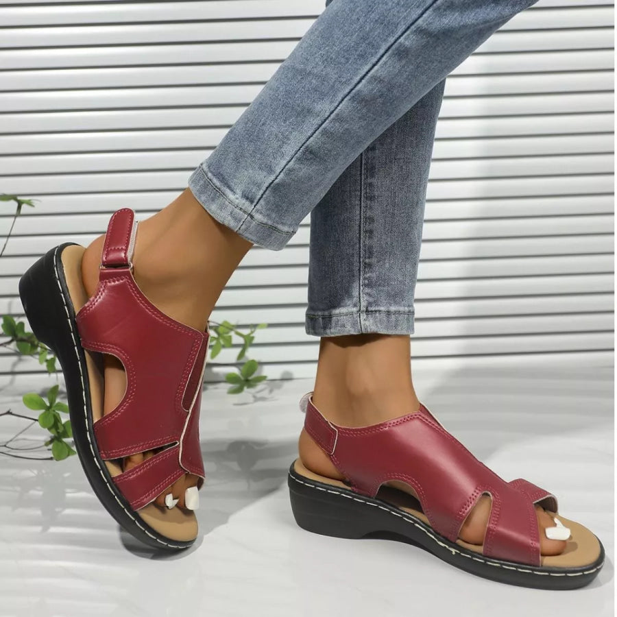 Peep Toe Wedge Sandals Apparel and Accessories