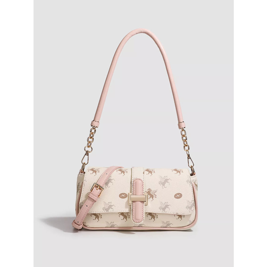 Pegasus Print Shoulder Bag Cream / onesize Apparel and Accessories