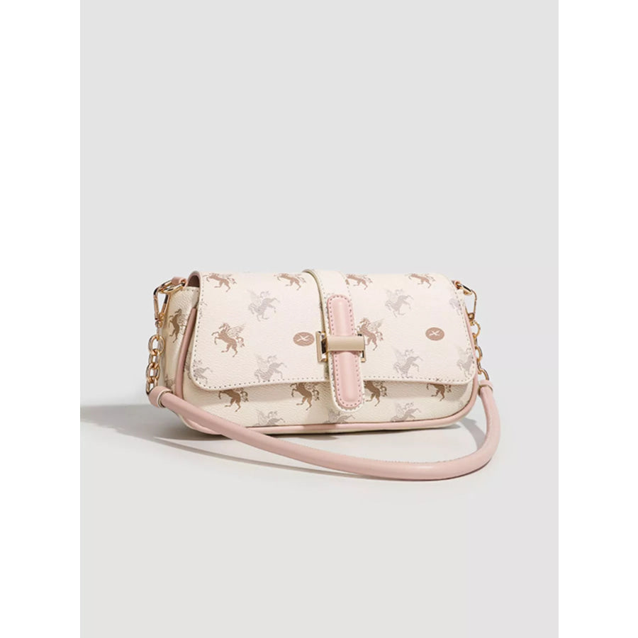 Pegasus Print Shoulder Bag Cream / onesize Apparel and Accessories