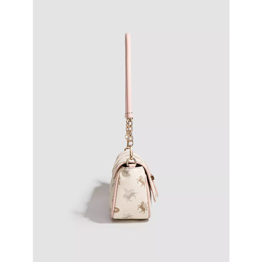 Pegasus Print Shoulder Bag Cream / onesize Apparel and Accessories