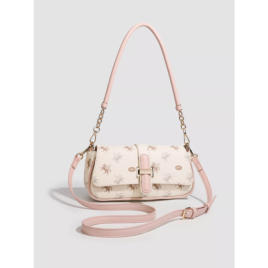 Pegasus Print Shoulder Bag Cream / onesize Apparel and Accessories