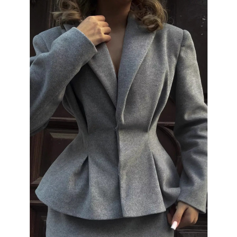 Peplum Blazer and Skirt Set Apparel and Accessories
