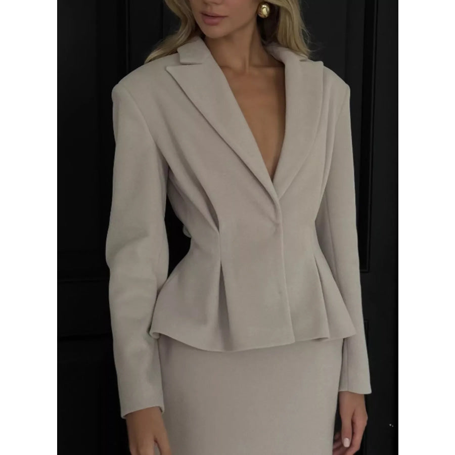 Peplum Blazer and Skirt Set Apparel and Accessories