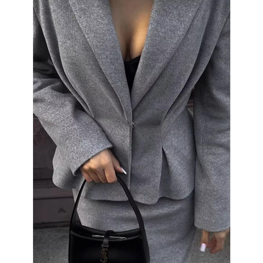 Peplum Blazer and Skirt Set Apparel and Accessories