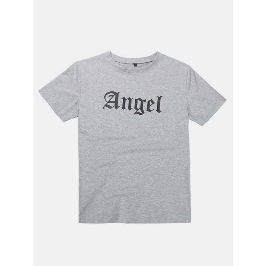 Perfee ANGEL Round Neck Short Sleeve T-Shirt Apparel and Accessories