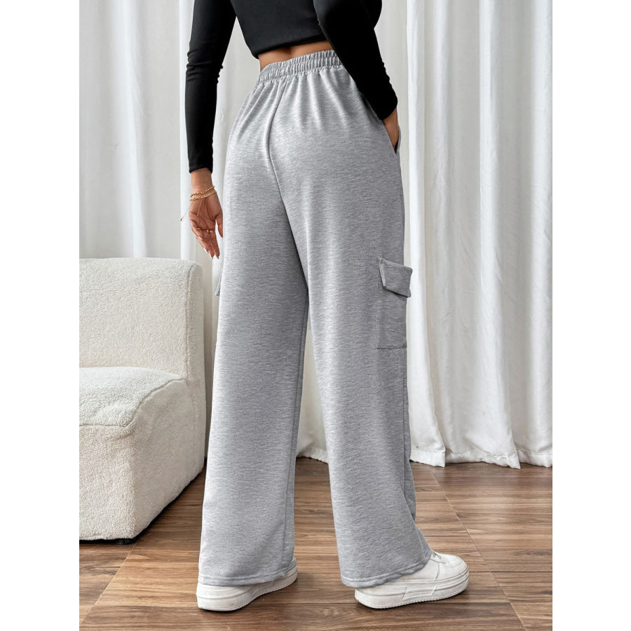 Perfee Drawstring Elastic Waist Joggers with Pockets Apparel and Accessories