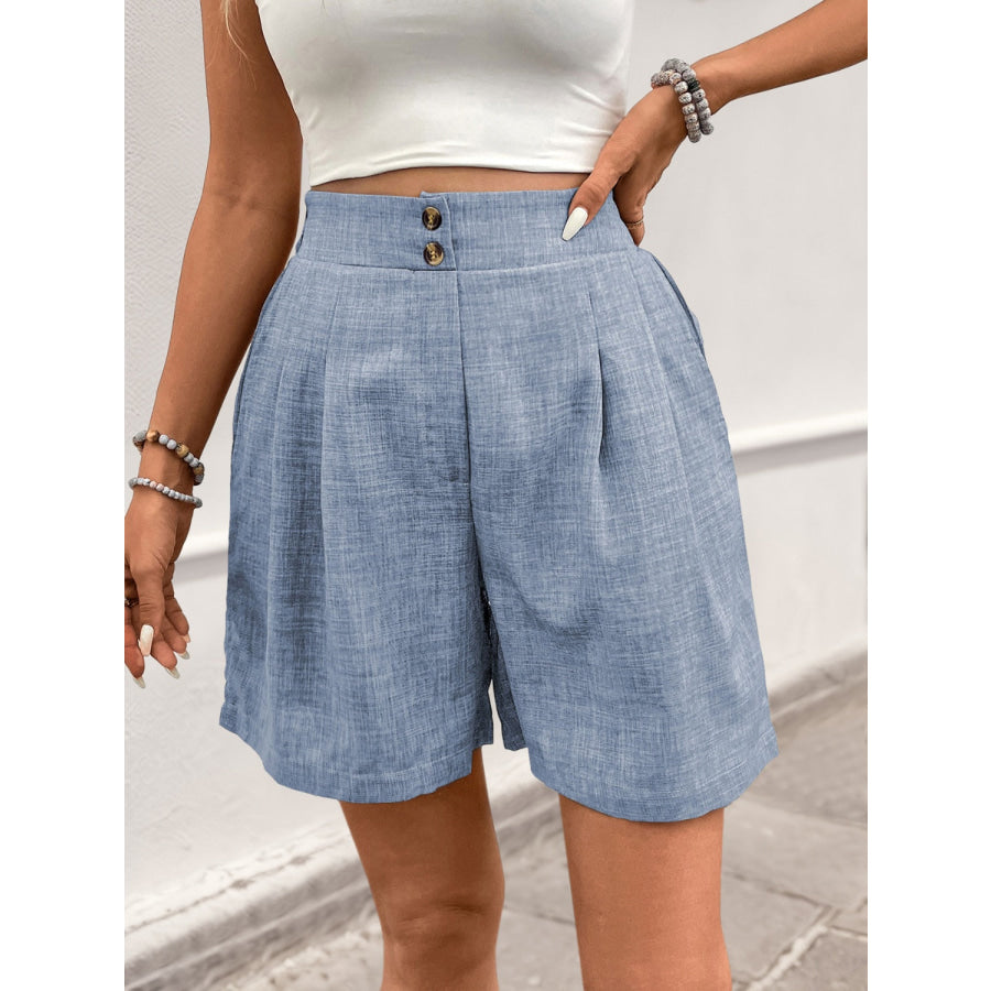 Perfee Frill Shorts with Pockets Apparel and Accessories