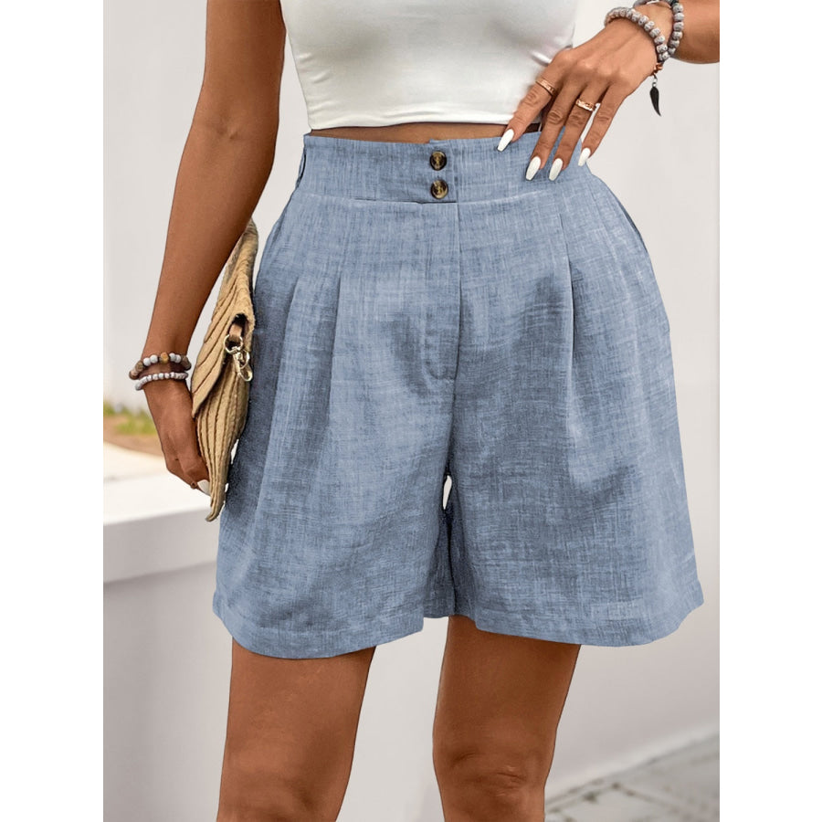 Perfee Frill Shorts with Pockets Apparel and Accessories