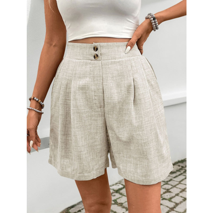 Perfee Frill Shorts with Pockets Apparel and Accessories