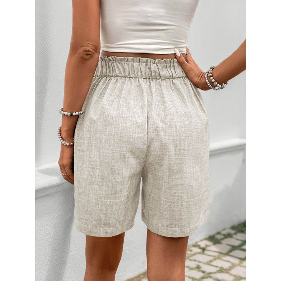 Perfee Frill Shorts with Pockets Apparel and Accessories