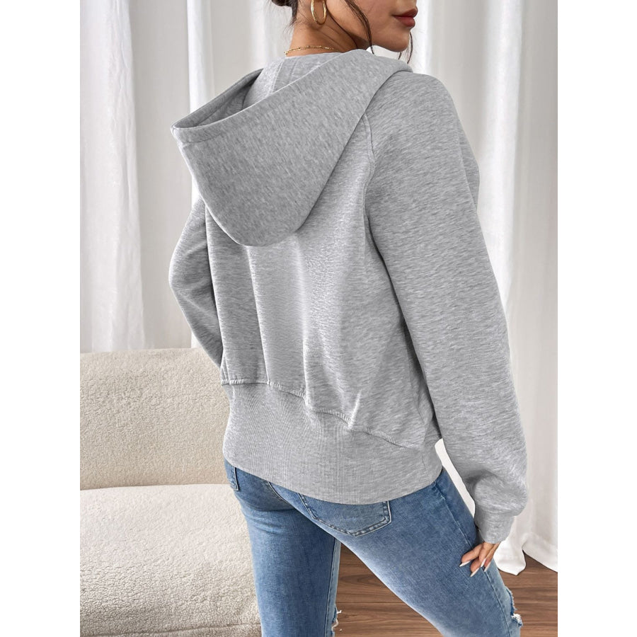 Perfee Half Zip Long Sleeve Hoodie Apparel and Accessories