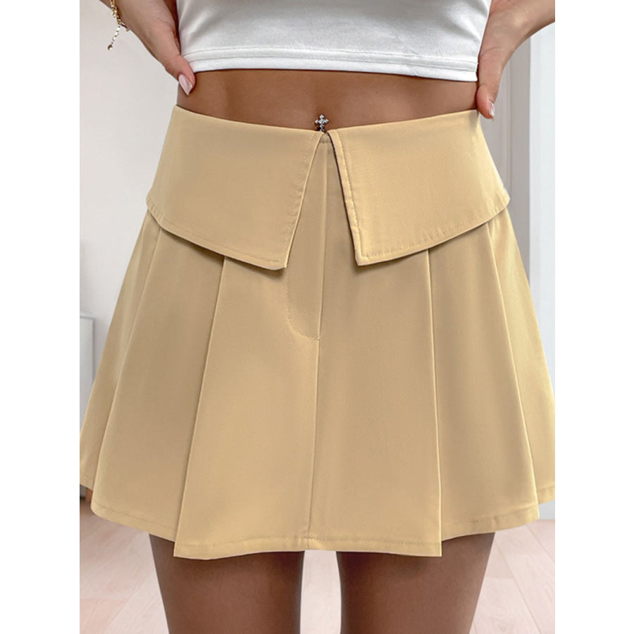 Perfee Pleated High Rise Shorts Apparel and Accessories