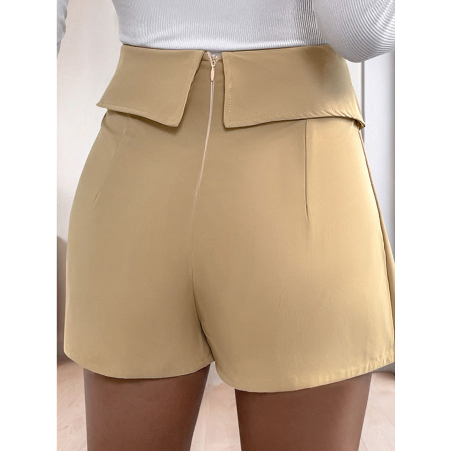 Perfee Pleated High Rise Shorts Apparel and Accessories