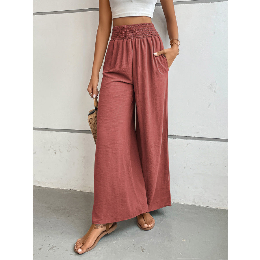 Perfee Wide Leg Pants with Pockets Apparel and Accessories