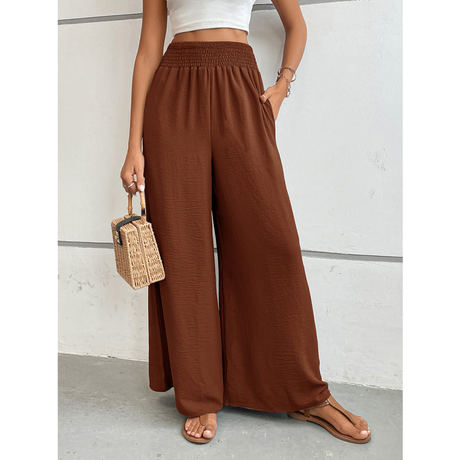 Perfee Wide Leg Pants with Pockets Apparel and Accessories