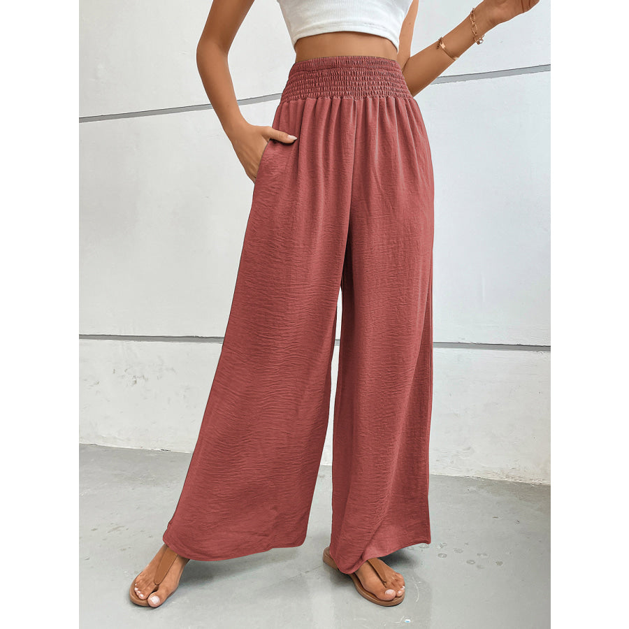 Perfee Wide Leg Pants with Pockets Apparel and Accessories