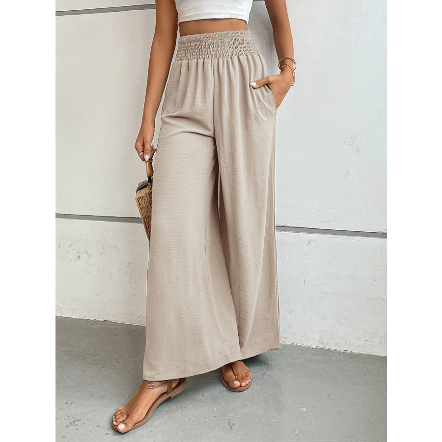 Perfee Wide Leg Pants with Pockets Apparel and Accessories